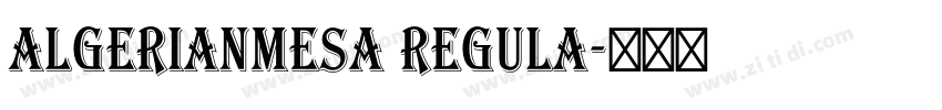 AlgerianMesa Regula字体转换